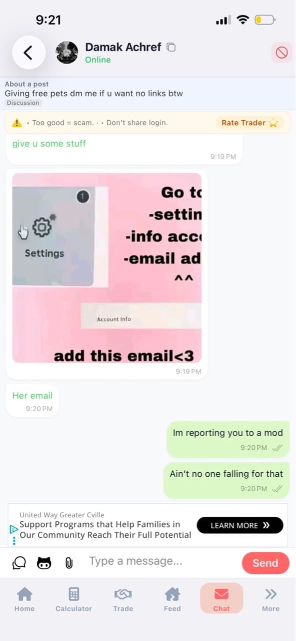 Don’t fall
For this they will hack you!
