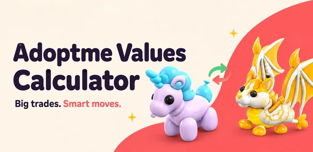 AdoptMe Values Calculator β big trades, smart moves. Adopt Me pet values and trade calculator app