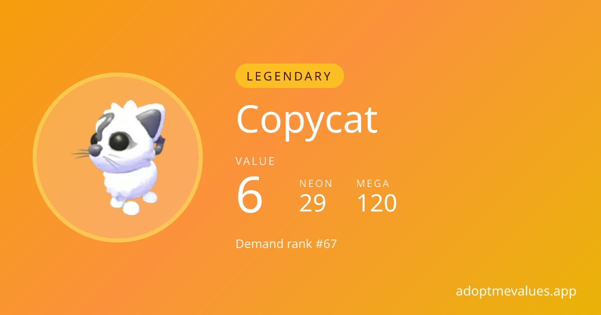 Copycat Value — Adopt Me 2026 | Neon, Mega & Fly Ride